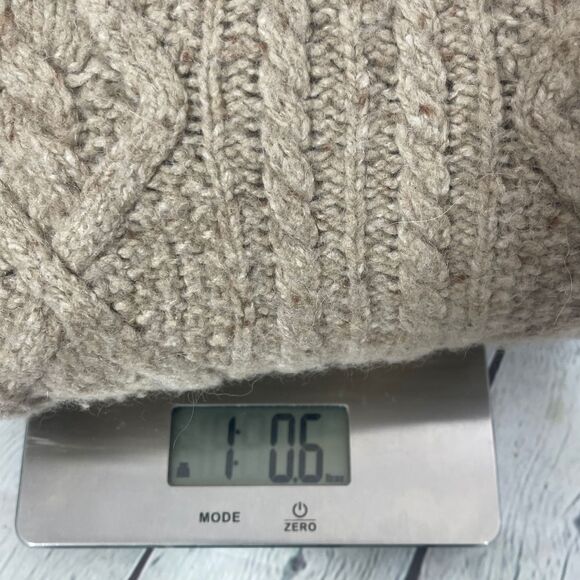Soft Surroundings Sweater Womens Medium Cable Knit Wool Alpaca Cashmere Tan - Picture 10 of 10